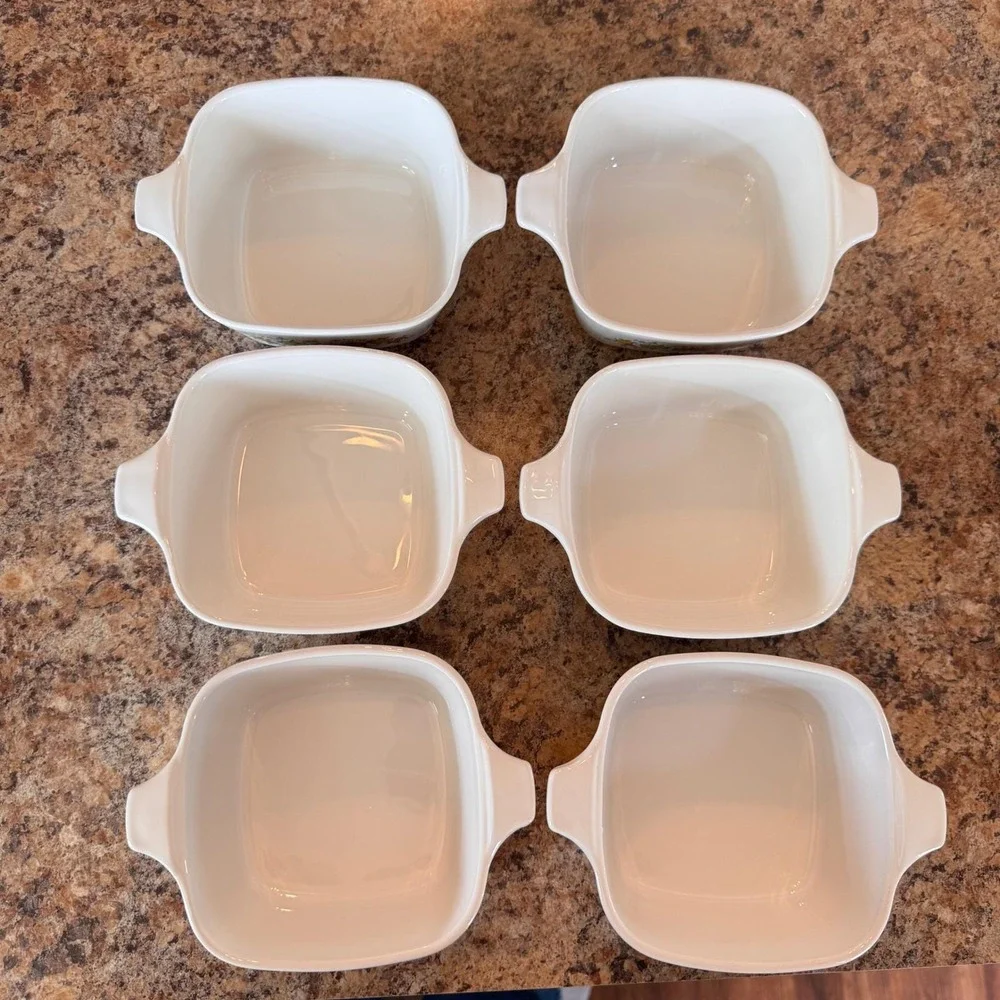 VTG Corning Ware Spice of Life Casserole Dish Set 6 Grab It Bowls 2.75 Cup